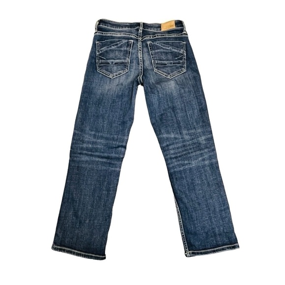 BKE Buckle Victoria Universal Fit Mid Rise Crop Jeans. Blue Size 26 #1059 - Picture 5 of 6